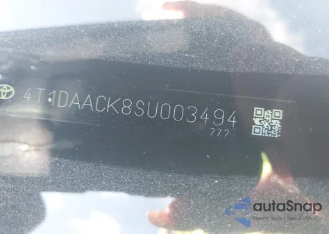 2025 Toyota Camry Le z USA, uszkodzony, nr VIN 4T1DAACK8SU003494